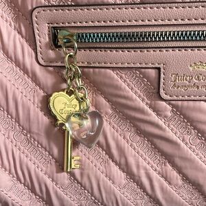 Juicy Couture Bag Large Quilted Pink Extra strap for shoulder 15x10x9.5